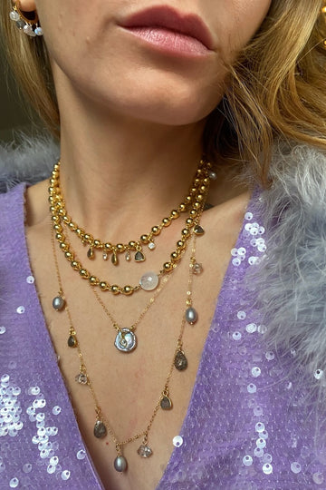 PETUNIA NECKLACE- LAVENDER